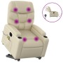 Sillón de masaje elevable eléctrico cuero sintético crema de , Sillones - Ref: Foro24-3204680, Precio: 341,92 €, Descuento: %