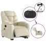 Electric lifting massage chair cream synthetic leather by , Armchairs - Ref: Foro24-3204680, Price: 367,49 €, Discount: %