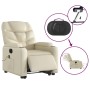 Sillón de masaje elevable eléctrico cuero sintético crema de , Sillones - Ref: Foro24-3204680, Precio: 341,92 €, Descuento: %