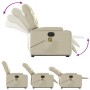 Sillón de masaje elevable eléctrico cuero sintético crema de , Sillones - Ref: Foro24-3204680, Precio: 341,92 €, Descuento: %
