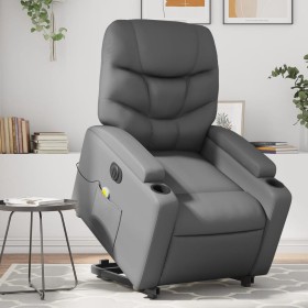 Gray synthetic leather electric lift massage chair by , Armchairs - Ref: Foro24-3204682, Price: 331,01 €, Discount: %
