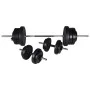 Weight rack with dumbbells and dumbbells 60.5 kg by vidaXL, Weight lifting machines - Ref: Foro24-275349, Price: 252,01 €, Di...