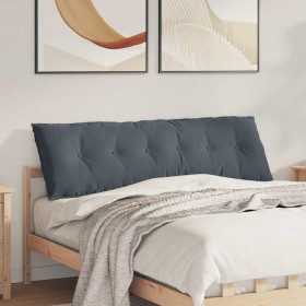 Cojín de Espalda Gris oscuro 160 x 50 cm Tela de pana en Almohadas lumbares | Comprar online en Foro24