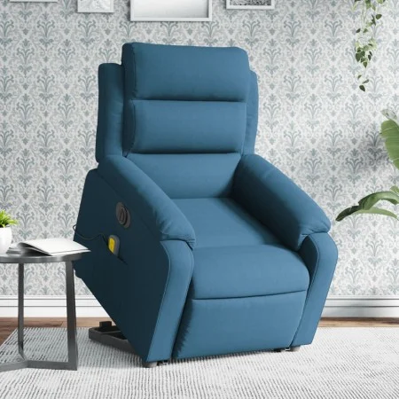 Sillón reclinable de masaje eléctrico elevable terciopelo azul de , Sillones - Ref: Foro24-3205135, Precio: 382,59 €, Descuen...
