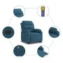 Sillón reclinable de masaje eléctrico elevable terciopelo azul de , Sillones - Ref: Foro24-3205135, Precio: 382,59 €, Descuen...