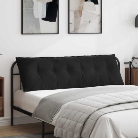 Cojín de Espalda Negro 160 x 50 cm Tela de pana en Almohadas lumbares | Comprar online en Foro24