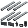 Canales de drenaje 6 unidades acero galvanizado 6 m de vidaXL, Desagües - Ref: Foro24-142879, Precio: 137,08 €, Descuento: %