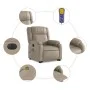 Sillón reclinable de masaje eléctrico cuero sintético capuchino de , Sillones - Ref: Foro24-3205177, Precio: 384,24 €, Descue...