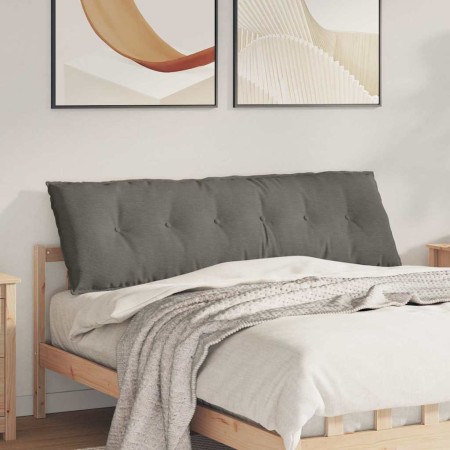 Cojín de Espalda Gris Claro 160 x 50 cm Tela de pana en Almohadas lumbares | Comprar online en Foro24