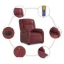 Sillón de masaje elevable eléctrico cuero artificial rojo tinto de , Sillones - Ref: Foro24-3205175, Precio: 353,53 €, Descue...