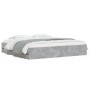 Cama con cajones madera ingeniería gris hormigón 200x200 cm de , Camas y somieres - Ref: Foro24-3207248, Precio: 208,42 €, De...