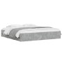 Cama con cajones madera ingeniería gris hormigón 200x200 cm de , Camas y somieres - Ref: Foro24-3207248, Precio: 208,42 €, De...