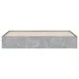 Cama con cajones madera ingeniería gris hormigón 200x200 cm de , Camas y somieres - Ref: Foro24-3207248, Precio: 205,22 €, De...