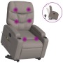 Liftable massage recliner taupe gray fabric by , Armchairs - Ref: Foro24-3204616, Price: 294,91 €, Discount: %