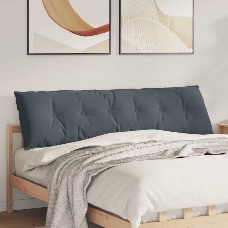 Cojín de Espalda Gris oscuro 180 x 50 cm Tela de pana en Almohadas lumbares | Comprar online en Foro24
