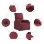 Red Fabric Electric Recliner by , Armchairs - Ref: Foro24-3204803, Price: 246,62 €, Discount: %