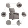 Sillón reclinable eléctrico tela gris taupé de , Sillones - Ref: Foro24-3204808, Precio: 233,78 €, Descuento: %