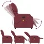 Sillón de masaje reclinable eléctrico tela rojo tinto de , Sillones - Ref: Foro24-3204815, Precio: 268,40 €, Descuento: %