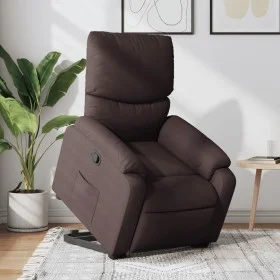 Dark brown fabric lift-up recliner by , Armchairs - Ref: Foro24-3204829, Price: 277,74 €, Discount: %