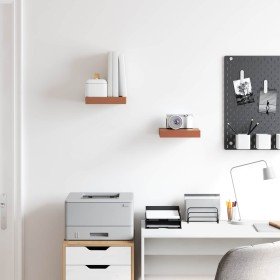 Estante de pared con almacenamiento 2 pcs Rojo 23 x 23,5 x 4 cm en Estantes y estanterías | Comprar online en Foro24