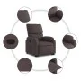 Hochklappbarer Liegesessel aus dunkelbraunem Stoff von , Sessel - Ref: Foro24-3204829, Preis: 280,96 €, Rabatt: %