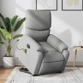 Sillón de masaje reclinable de pie de tela gris claro de , Sillones - Ref: Foro24-3204836, Precio: 286,78 €, Descuento: %