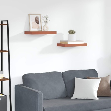 Estante de pared con almacenamiento 2 pcs Rojo 40 x 23,5 x 4 cm en Estantes y estanterías | Comprar online en Foro24