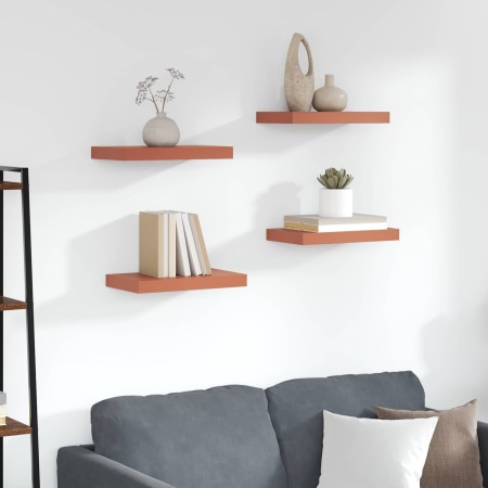 Estante de pared con almacenamiento 4 pcs Rojo 40 x 23,5 x 4 cm en Estantes y estanterías | Comprar online en Foro24