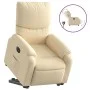Sillón eléctrico reclinable elevable de tela color crema de , Sillones - Ref: Foro24-3204857, Precio: 331,83 €, Descuento: %