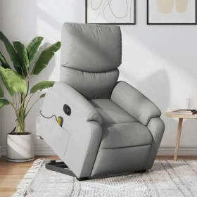 Elektrischer, hochklappbarer Massagesessel aus hellgrauem Stoff von , Sessel - Ref: Foro24-3204860, Preis: 337,61 €, Rabatt: %