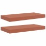 Estante de pared 2 pcs Rojo 50 x 23 x 4 cm Madera de ingeniería en Estantes y estanterías | Comprar online en Foro24