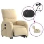 Sillón de masaje eléctrico reclinable elevable tela crema de , Sillones - Ref: Foro24-3204869, Precio: 368,43 €, Descuento: %