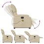 Sillón de masaje eléctrico reclinable elevable tela crema de , Sillones - Ref: Foro24-3204869, Precio: 368,43 €, Descuento: %
