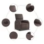 Sillón reclinable eléctrico de cuero sintético marrón de , Sillones - Ref: Foro24-3204874, Precio: 292,41 €, Descuento: %