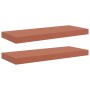 Estante de pared 2 pcs Rojo 50 x 23 x 4 cm Madera de ingeniería en Estantes y estanterías | Comprar online en Foro24
