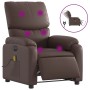Brown synthetic leather electric reclining massage chair by , Armchairs - Ref: Foro24-3204881, Price: 306,57 €, Discount: %