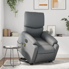 Sillón de masaje elevable eléctrico cuero sintético gris de , Sillones - Ref: Foro24-3204910, Precio: 351,26 €, Descuento: %