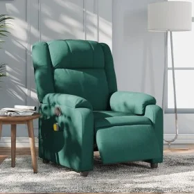 Electric massage recliner dark green fabric by , Armchairs - Ref: Foro24-3205196, Price: 263,05 €, Discount: %