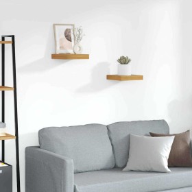 Estante de pared 2 pcs Marrón 23 x 23,5 x 4 cm en Estantes y estanterías | Comprar online en Foro24