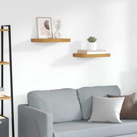Estante de pared 2 pcs Marrón 40 x 23,5 x 4 cm en Estantes y estanterías | Comprar online en Foro24