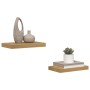 Estante de pared 2 pcs Marrón 40 x 23,5 x 4 cm en Estantes y estanterías | Comprar online en Foro24