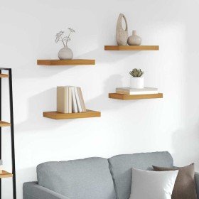 Estante de pared 4 pcs Marrón 40 x 23,5 x 4 cm en Estantes y estanterías | Comprar online en Foro24