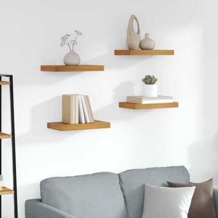 Estante de pared 4 pcs Marrón 40 x 23,5 x 4 cm en Estantes y estanterías | Comprar online en Foro24