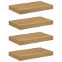 Estante de pared 4 pcs Marrón 40 x 23,5 x 4 cm en Estantes y estanterías | Comprar online en Foro24