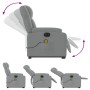 Elektrischer, hochklappbarer Massagesessel aus hellgrauem Stoff von , Sessel - Ref: Foro24-3205238, Preis: 345,32 €, Rabatt: %