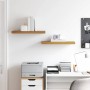 Estante de pared con almacenamiento 2 pcs Marrón 50 x 23 x 4 cm en Estantes y estanterías | Comprar online en Foro24