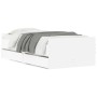 White bed frame with drawers 90x200 cm by , Beds and slatted bases - Ref: Foro24-3207371, Price: 167,10 €, Discount: %