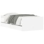 White bed frame with drawers 90x200 cm by , Beds and slatted bases - Ref: Foro24-3207371, Price: 167,10 €, Discount: %