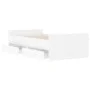 Estructura de cama con cajones blanco 90x200 cm de , Camas y somieres - Ref: Foro24-3207371, Precio: 163,73 €, Descuento: %