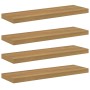 Estante de pared 4 pcs Marrón 80 x 23,5 x 4 cm en Estantes y estanterías | Comprar online en Foro24